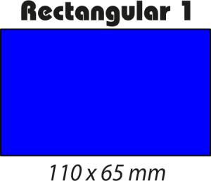 RECTANGULAR 1 medidas 110 X 65 mm.