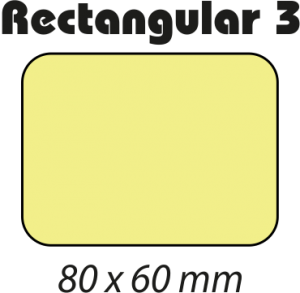 RECTANGULAR 3 medidas 80 X 60 mm.